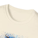 Blue Tide 2:  Vibrant Blue Drip Edge Tie-Dye Unisex Softstyle T-Shirt, Comfy Casual Wear, Summer Outfits, Beach Vibes, Gift for Him/Her, Trendy Apparel