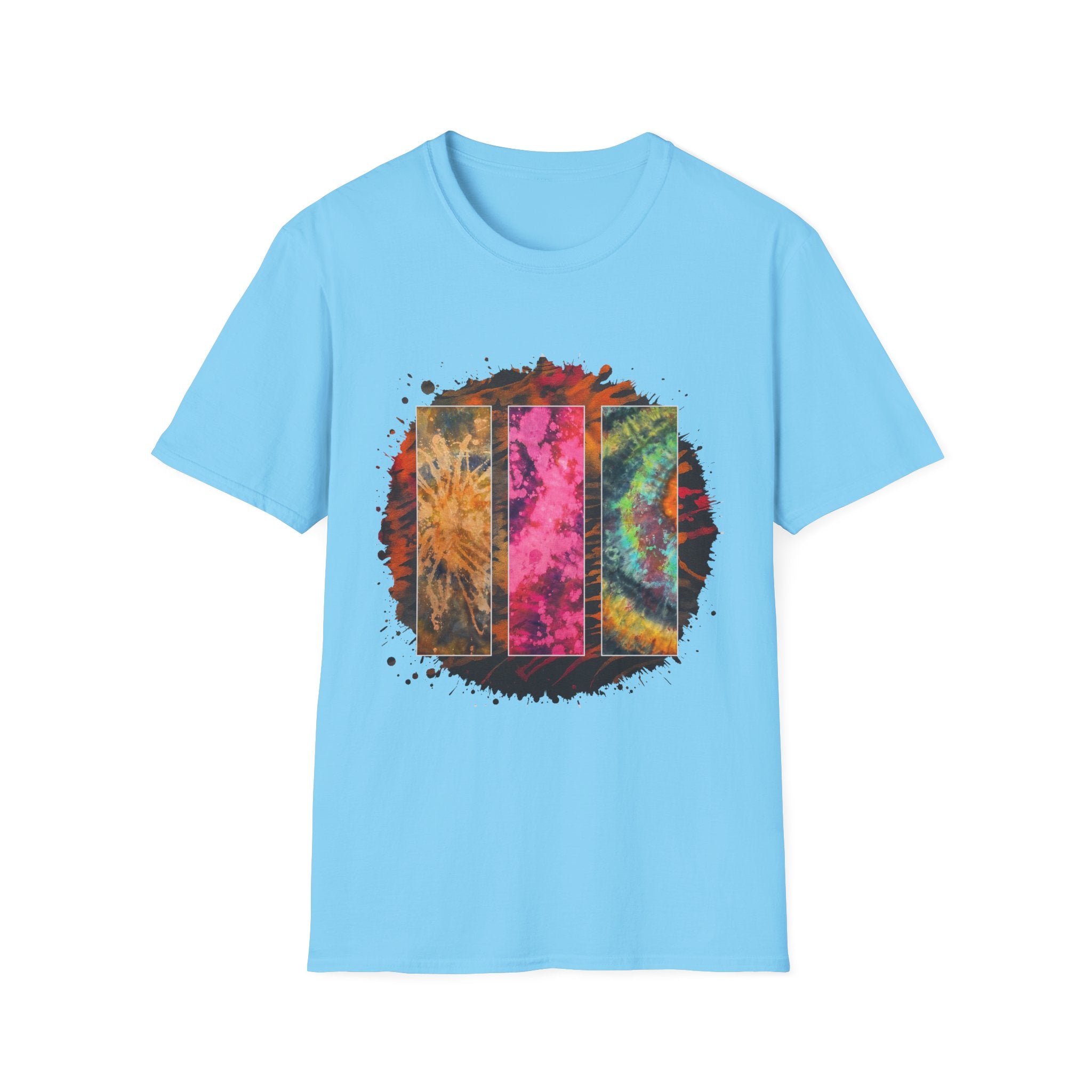Firestone 2:  Vibrant Tie-Dye Unisex T-Shirt, Colorful Casual Tee, Summer Festival Shirt, Gift for Friends, Boho Style Apparel