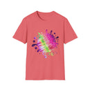 Neon Discovery 2:  Colorful Tie-Dye Splash Unisex Softstyle T-Shirt, Casual Tee, Summer Vibes, Festival Wear, Everyday Comfort, Gift Idea