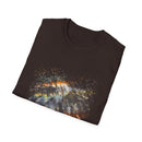 Asteroid Menace 2:  Artistic Abstract Unisex Softstyle T-Shirt | Trendy Graphic Tee, Casual Wear, Unique Fashion Gift, Art Lover Apparel, Everyday Comfort