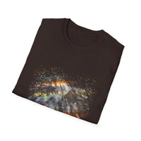 Asteroid Menace 2:  Artistic Abstract Unisex Softstyle T-Shirt | Trendy Graphic Tee, Casual Wear, Unique Fashion Gift, Art Lover Apparel, Everyday Comfort