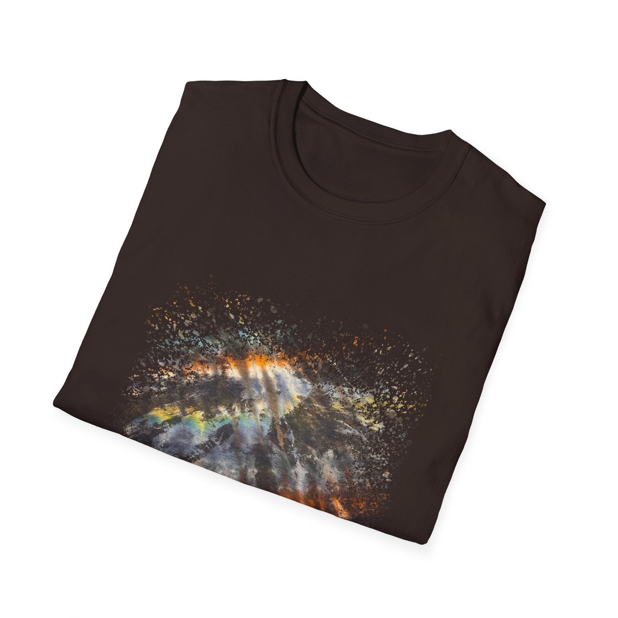 Asteroid Menace 2:  Artistic Abstract Unisex Softstyle T-Shirt | Trendy Graphic Tee, Casual Wear, Unique Fashion Gift, Art Lover Apparel, Everyday Comfort