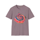 Rainbow Ballad 2: Colorful Snowy edge Tie-Dye Unisex T-Shirt, Bohemian Tee, Festival Wear, Summer Vibes, Casual Fashion, Gift for Her/Him