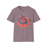 Rainbow Ballad 2: Colorful Snowy edge Tie-Dye Unisex T-Shirt, Bohemian Tee, Festival Wear, Summer Vibes, Casual Fashion, Gift for Her/Him