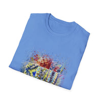The Scramble 2:  Colorful Splash Unisex Softstyle T-Shirt, Casual Wear, Gift for Friends, Summer Fashion, Vibrant Art Tee