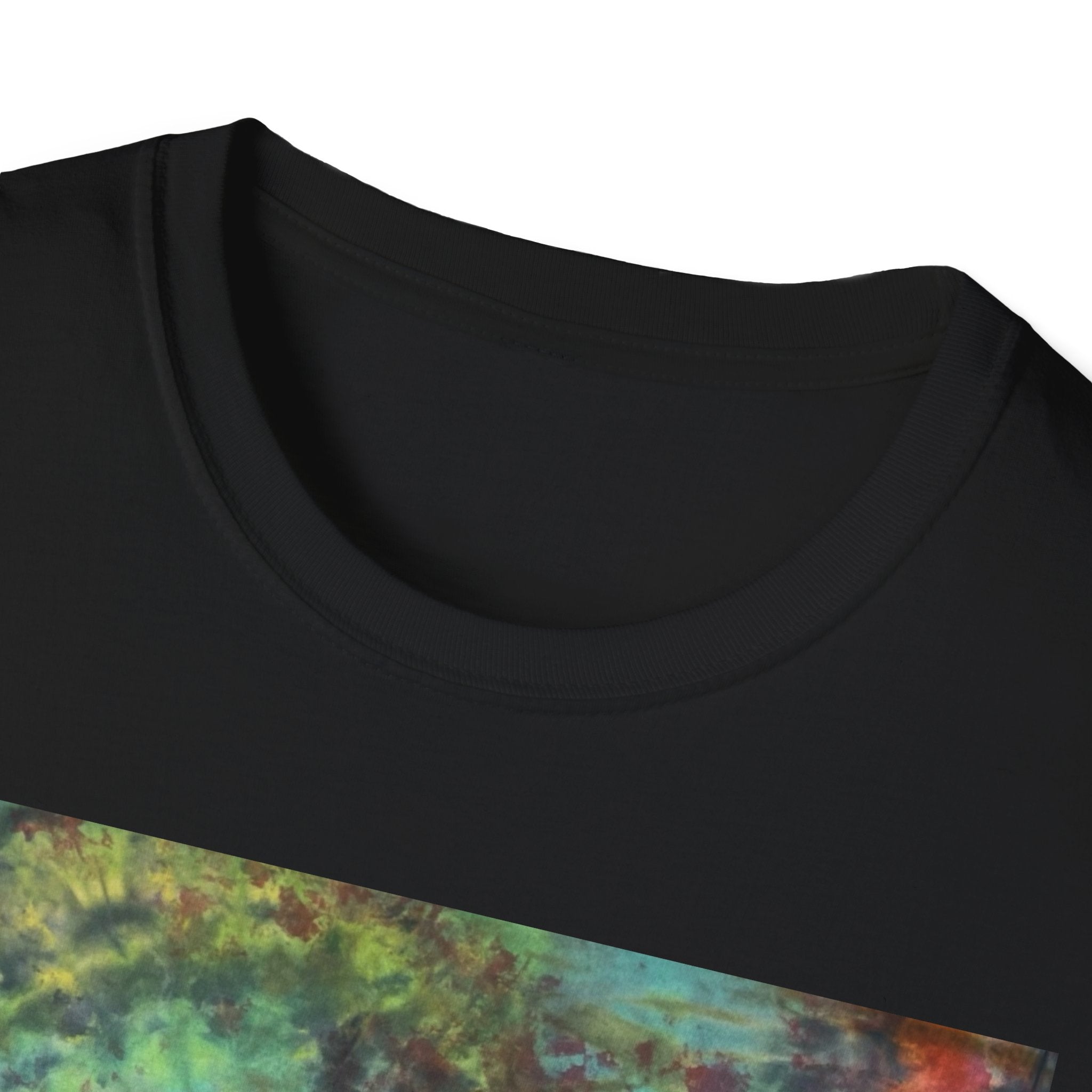 WHIPLASH: Edgy, colorful,  Spiral Unisex Softstyle T-Shirt, Tie-Dye Tee, Casual Wear, Festival Clothing, Summer Vibes, Unique Gift Idea