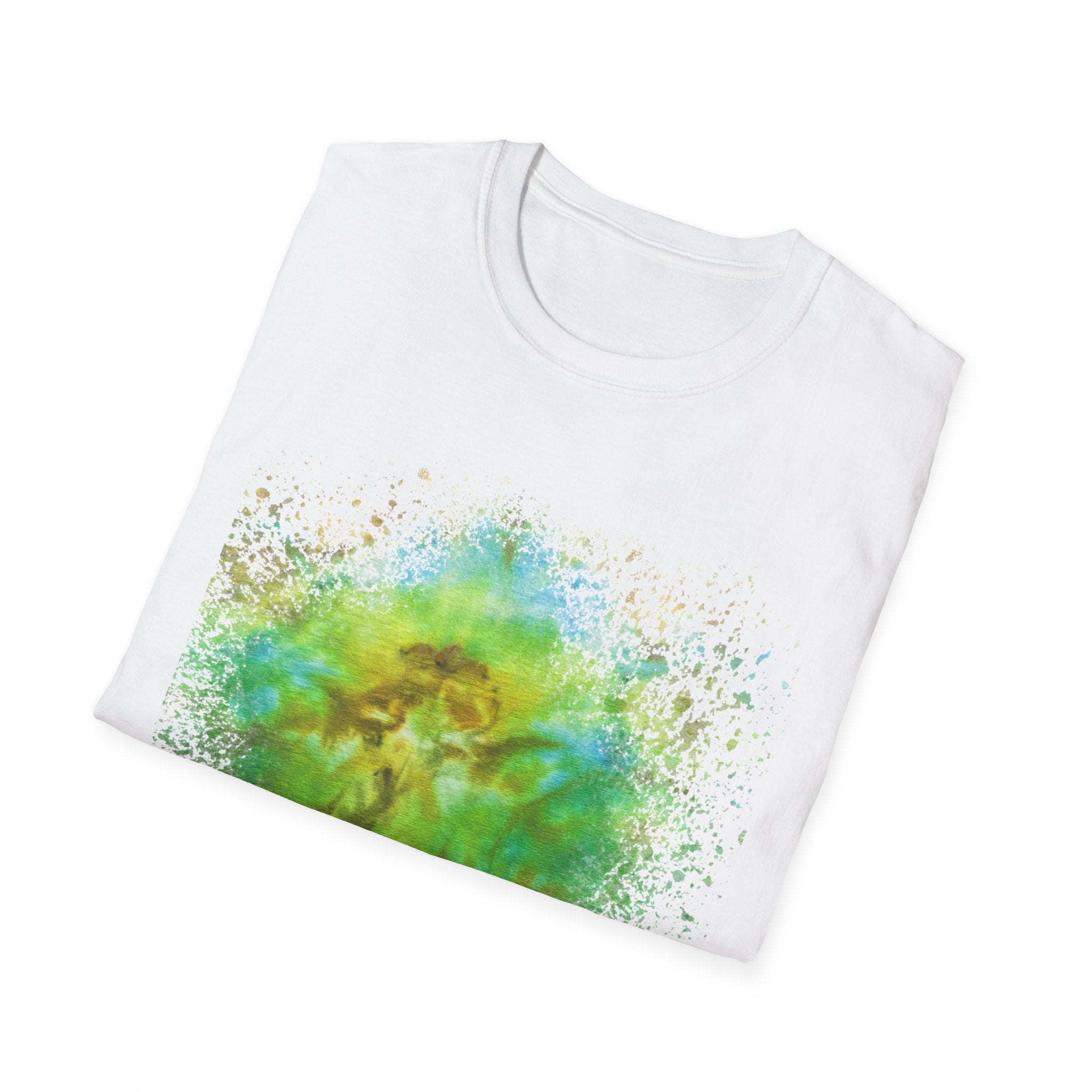 THE CONTRARIAN:  Deep sea vibe, Nature-Inspired Tie-Dye T-Shirt | Unisex Softstyle | Bohemian Vibe | Perfect for Festivals, Casual Wear, Eco-Friendly Living