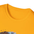 Bravado 2:  Colorful Tie-Dye Unisex Softstyle T-Shirt with Abstract Design, Perfect for Festivals, Casual Outings, Relaxed Days, Summer Vibes, and Gifts