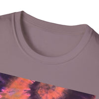 INDIGO ODYSSEY:  Half Swirl tie dye, Colorful Tie-Dye Unisex Softstyle T-Shirt, Summer Vibes Tee, Festival Apparel, Gift for Him/Her, Casual Wear, Retro Style