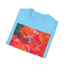 RIPPLE: Koi pond inspired ripple swirl style, Tie-Dye Unisex Softstyle T-Shirt, Bohemian Tee, Summer Vibes Shirt, Festival Wear, Gift for Her, Unique Tie Dye Fashion