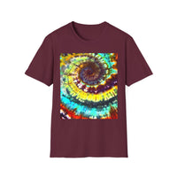 GIDEON: Vibrant swirl Tie-Dye T-Shirt for Festivals, Casual Wear, Spiritual Retreats, Gifts for Friends, Summer Style Essentials