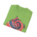 Rainbow Ballad 2: Colorful Snowy edge Tie-Dye Unisex T-Shirt, Bohemian Tee, Festival Wear, Summer Vibes, Casual Fashion, Gift for Her/Him