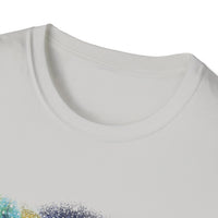 INFLECTION POINT: Monet style Colorful Tie-Dye Unisex Softstyle T-Shirt, Casual Wear, Festival Outfit, Art-Inspired, Everyday Fashion, Gift for Art Lovers