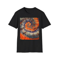 MARMALADE REBEL: Splashy Unisex super swirl Tie-Dye T-Shirt, Vibrant Spiraled Design, Casual Summer Tee, Festival Wear, Gift for Friends