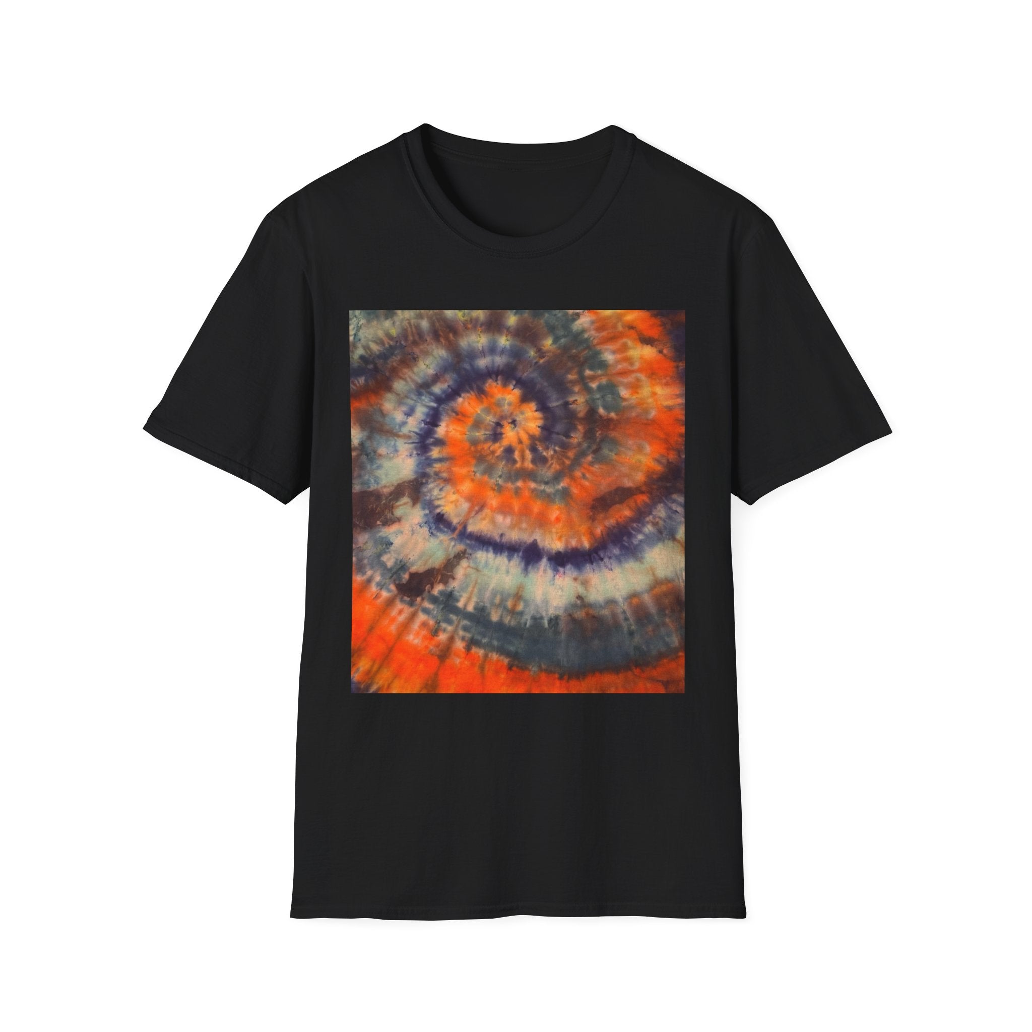 MARMALADE REBEL: Splashy Unisex super swirl Tie-Dye T-Shirt, Vibrant Spiraled Design, Casual Summer Tee, Festival Wear, Gift for Friends