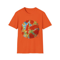 Orange Krush 2:  Tie-Dye Krush Unisex Softstyle T-Shirt, Vibrant Casual Tee, Bohemian Top, Festival Wear, Gift for Music Lovers