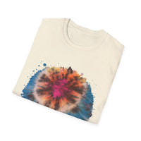 SAND DOLLAR DREAM: Ocean inspired Vibrant Tie-Dye Unisex T-Shirt, Boho Tee, Summer Shirt, Festival Wear, Unique Gift for Music Lovers
