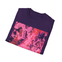 MAGENTA MADNESS;  Smash style, Vibrant Tie-Dye T-Shirt, Unisex Softstyle Tee for Festivals, Summer Vibes, Gifts for Friends, Casual Wear, Easy Fashion