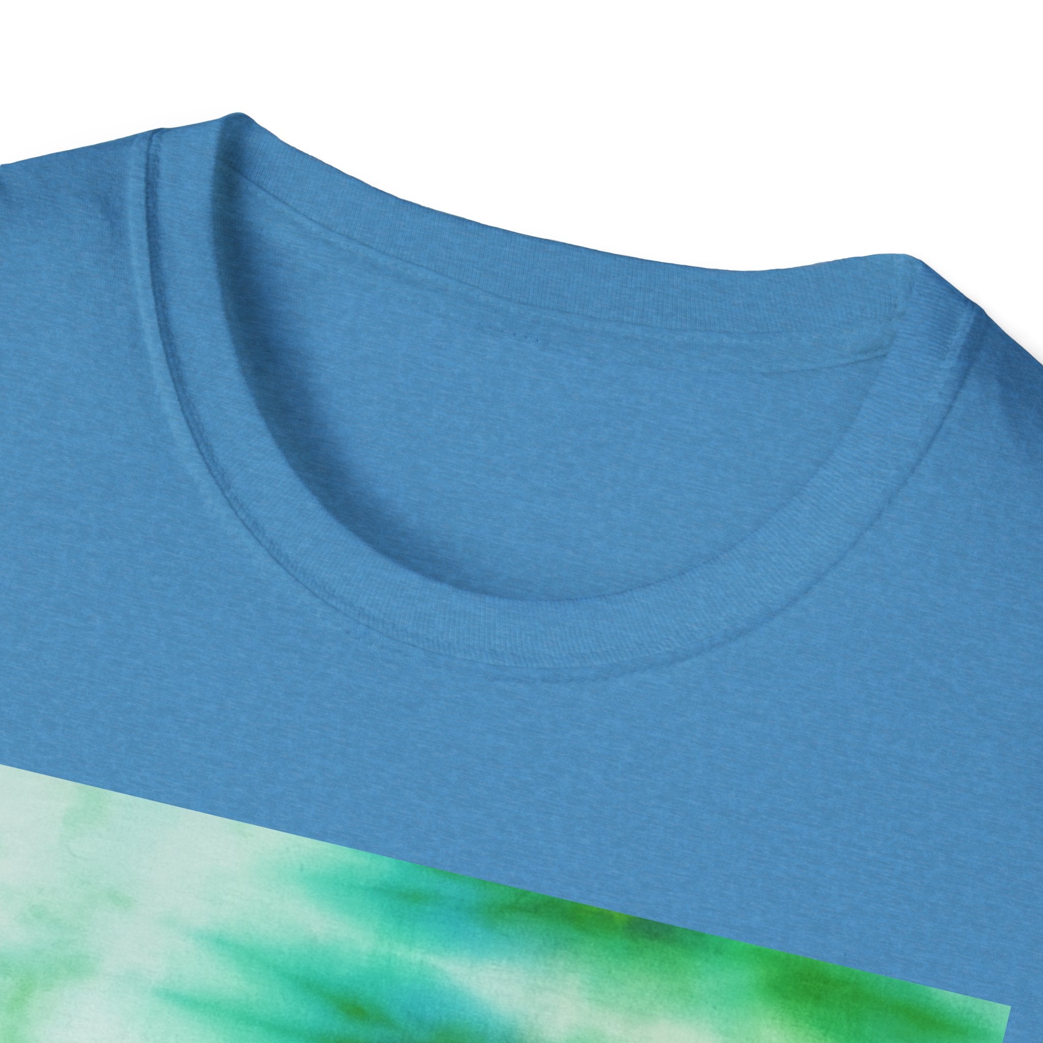 SWAMI: Soft, dreamy sea green/blue Tie-Dye Unisex T-Shirt, Festival Wear, Casual Style, Summer Vibes, Gift for Friends, Eco-Friendly Fashion