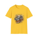 Asteroid Menace 2:  Artistic Abstract Unisex Softstyle T-Shirt | Trendy Graphic Tee, Casual Wear, Unique Fashion Gift, Art Lover Apparel, Everyday Comfort