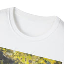 EVERGREEN TIDE: Smash stye tie dye, Vibrant Abstract Unisex Softstyle T-Shirt, Casual Wear, Art-Tee, Gift for Art Lovers, Unique Art Shirt, Dreamy Graphic T-Shirt