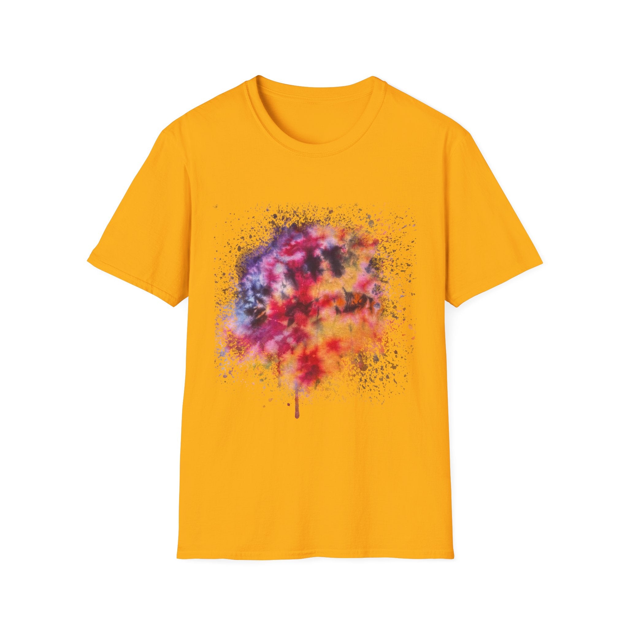 Serenade 2:  Vibrant Drip Artistic T-Shirt, Unisex Softstyle Tee, Colorful Streetwear, Graphic Tee, Casual Artwear, Trendy Summer Shirt